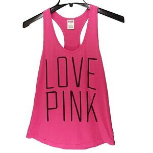 Pink By Victorias Secret Tank Top Size Small Y2K Athletic Hip-Hop Racerback